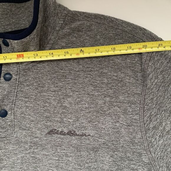 Eddie Bauer Fleece Gray Pullover Size 2XL - Picture 4 of 8